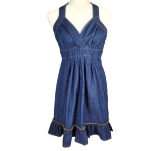 JFW Women's Denim Dress with Ruffle Skirt Size 5